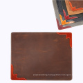 Leather Desk Pad with Fine Decorated Stitching Corner